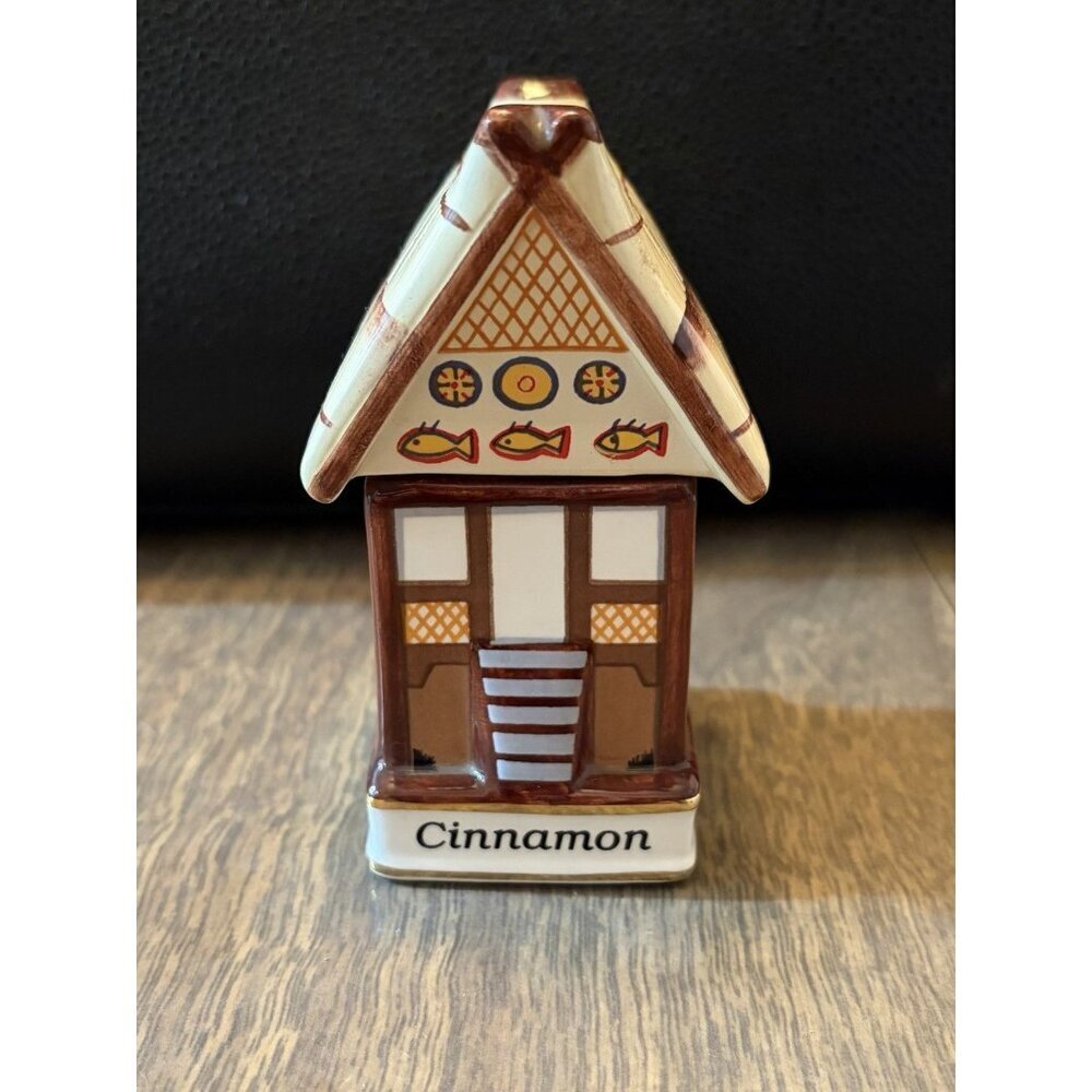 Danbury Mint Spices of the World Spice Jar CINNAMON Sri Lanka Native Dwelling